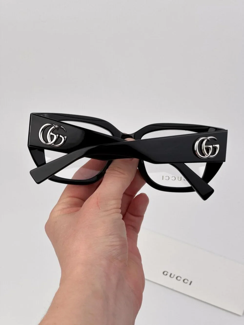 Gucci GG1952O 001 Square Eyeglasses – Shiny Black | Women’s Designer Frames